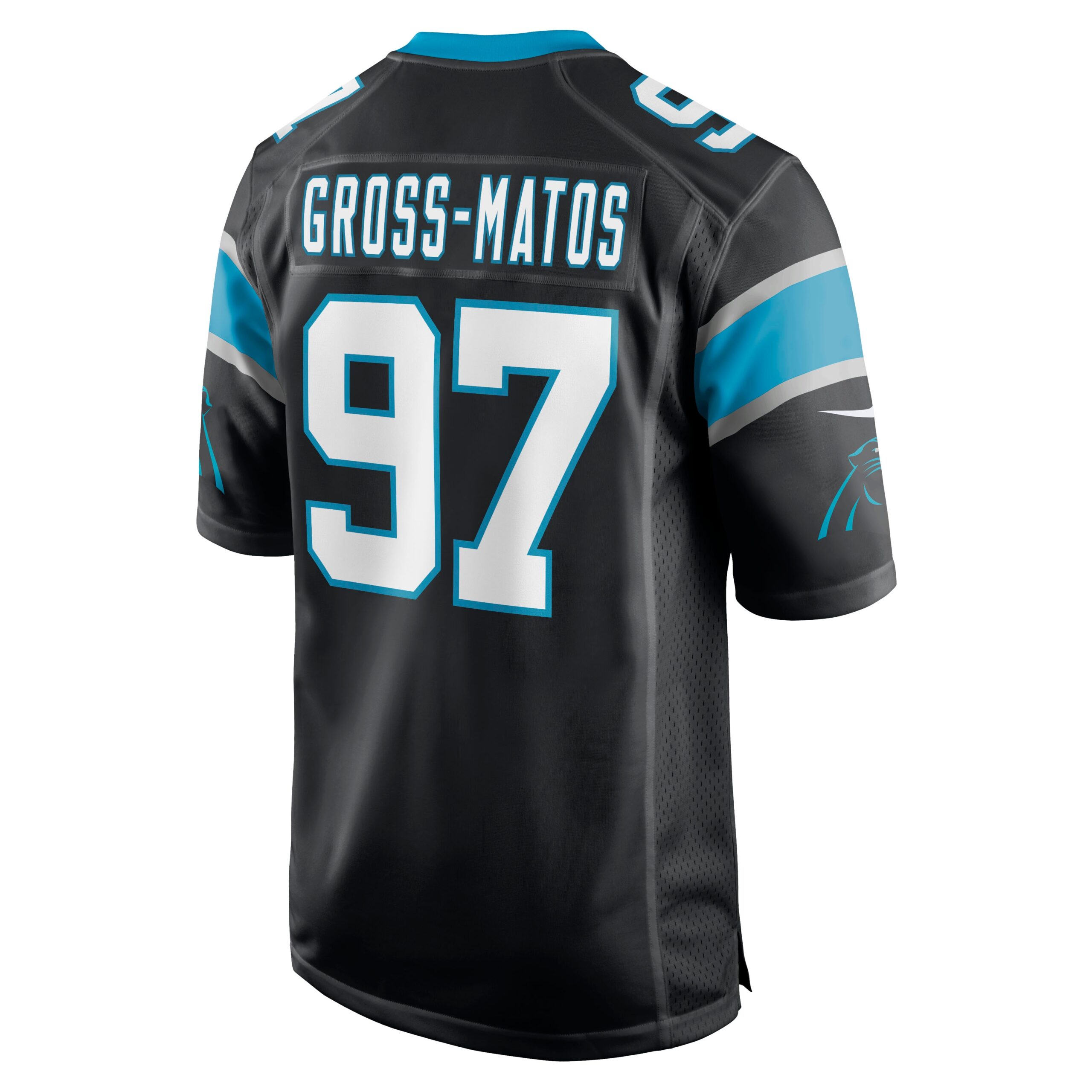 Men's Carolina Panthers Jerseys Black Yetur Gross-Matos Player Game Style