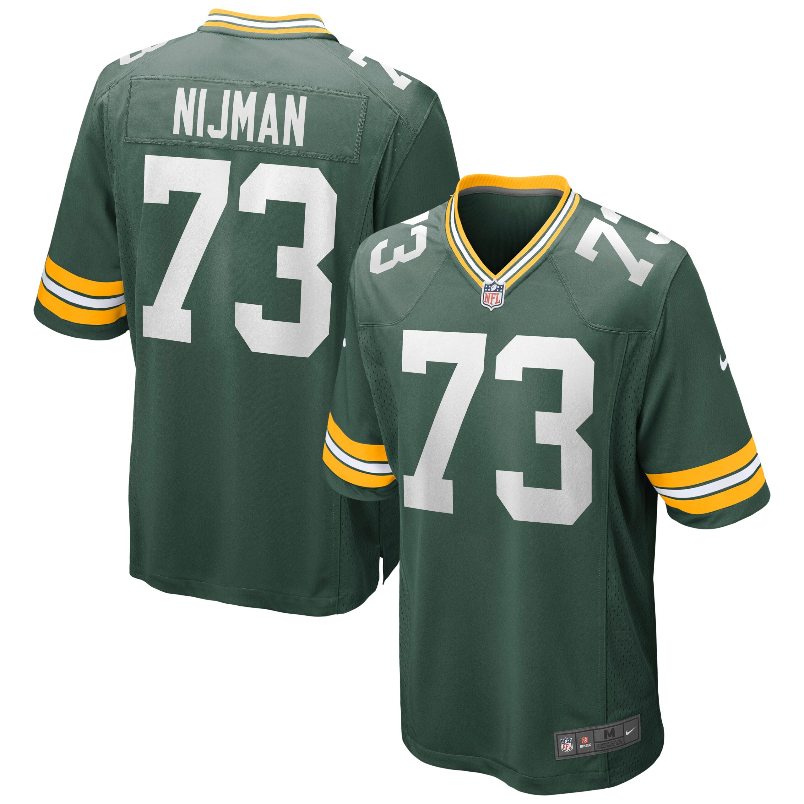 Men's Green Bay Packers Jerseys Green Yosh Nijman Game Style