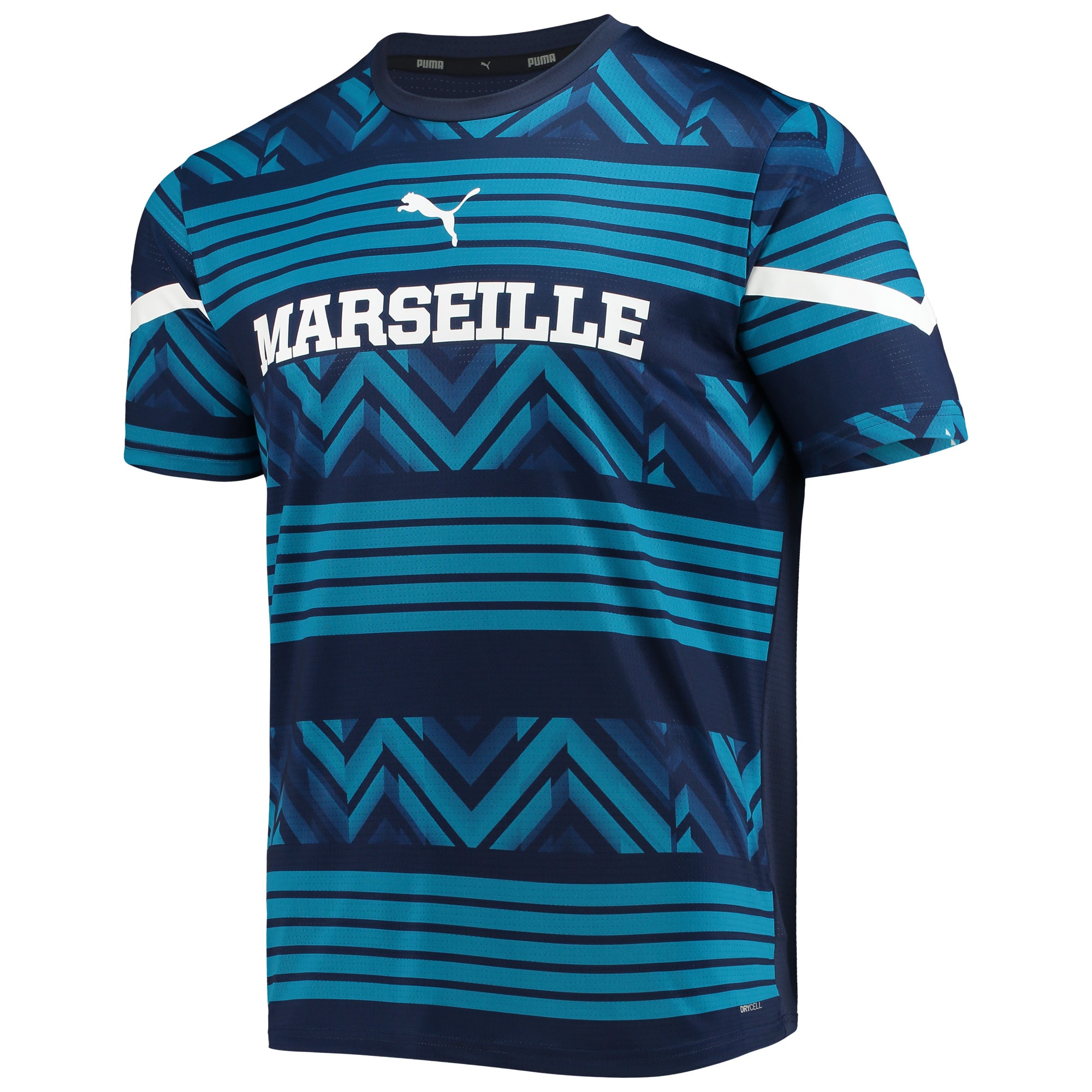 Men's Olympique Marseille Jerseys Navy Pre-Match DryCELL Top Style