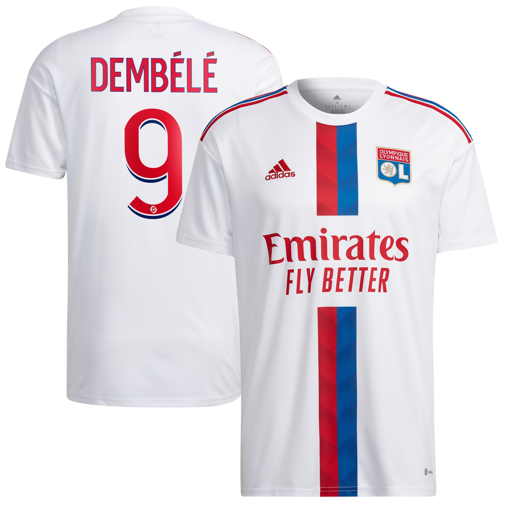 Men Olympique Lyonnais Home Shirts Shirt 2022-23 Dembélé 9 Printing