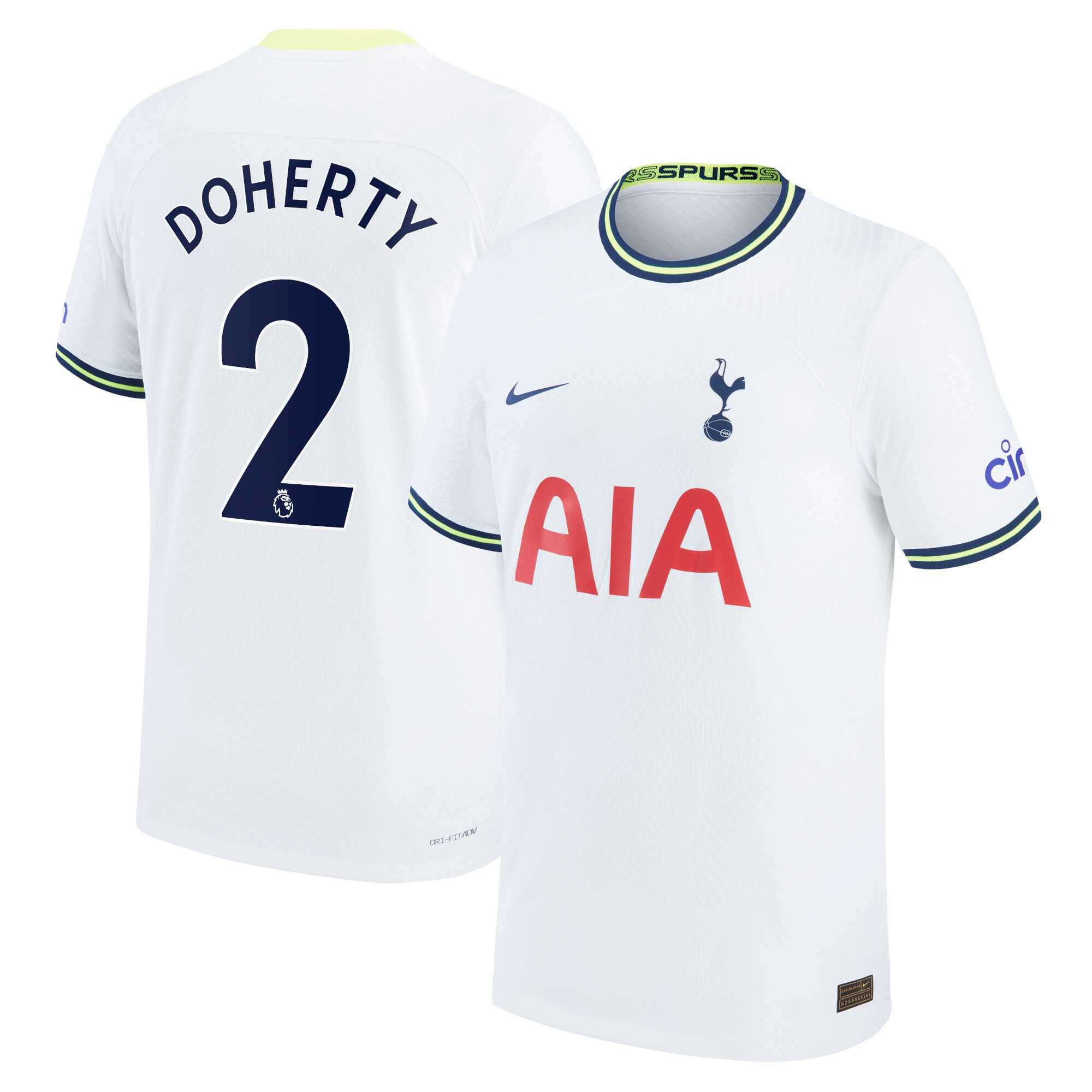 Men Tottenham Hotspur Home Shirts Vapor Match Shirt 2022-23 Doherty 2 Printing